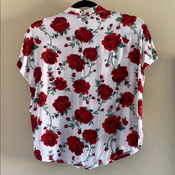 A Rose patterned button down - Picture 2 of 2